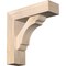 Ekena Millwork Olympic Block Smooth Bracket w/ Offset Brace, Douglas Fir, 5 1/2"W x 18"D x 18"H BKT0604X18X18OLY05SDF - alternate 1